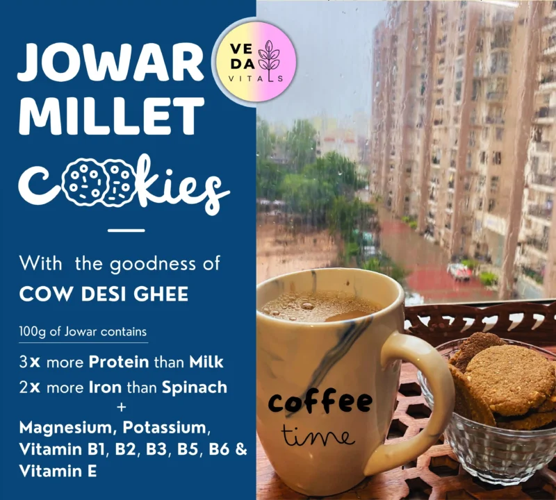 Enjoy coffee with Jowar Cookies